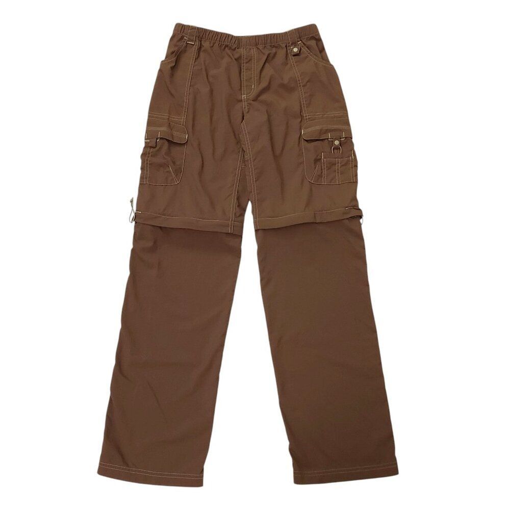 Columbia Covert Cargo Pants Youth Large Brown Lightweight Nylon Hiking Outdoor